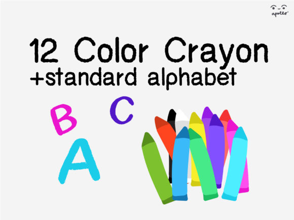 Download Color Crayon and Standard Alphabet - Premium Bundle