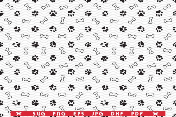 Download SVG Dog Traces, Bones, Black Silhouettes - Black silhouettes Collection