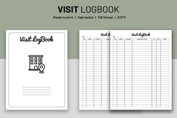 Download Visit Log Book KDP Interior - Visit Collection