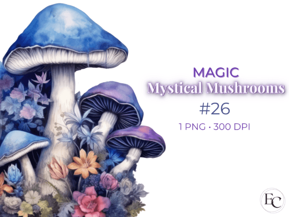 Download Purple Blue Pastel Magic Mushrooms - Purple Collection